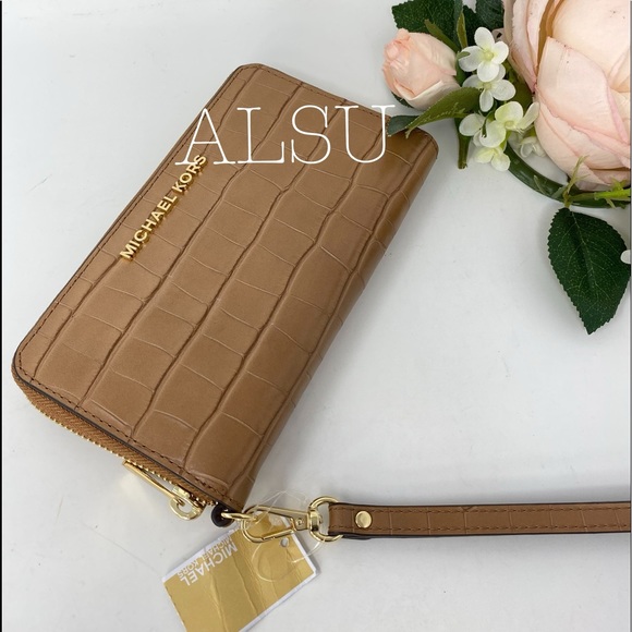 Michael Kors 💥SALE!💥 Flat LG Phone Case Wallet Embossed Le 35F9GTVW7E - Picture 3 of 5